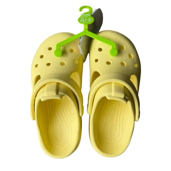 NEW Crocs Classic Mary Jane Clog K - Kids Size C11 - Yellow - Picture 7 of 11